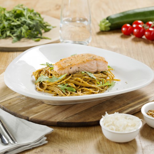 Recept Spaghetti con zucchinepesto e salmone Grand'Italia
